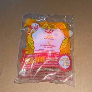 Vintage New Ty Lips the Fish McDonald’s Happy Meal‎ teenie Beanie Baby
